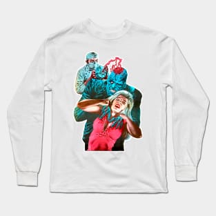 Lab monster attacks desperate woman Long Sleeve T-Shirt